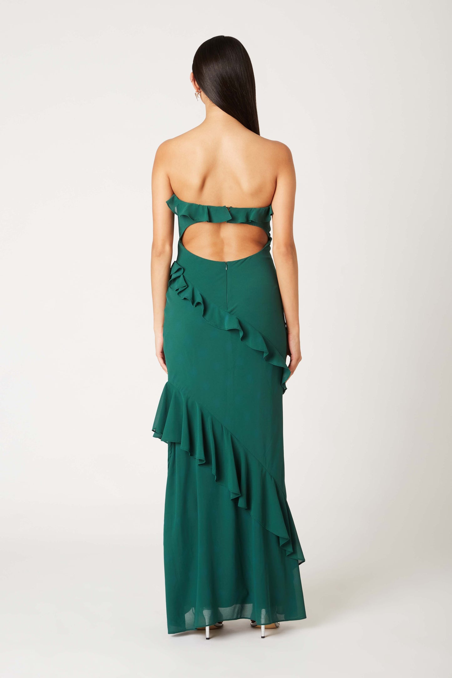 Kale Strapless Ruffle Dress
