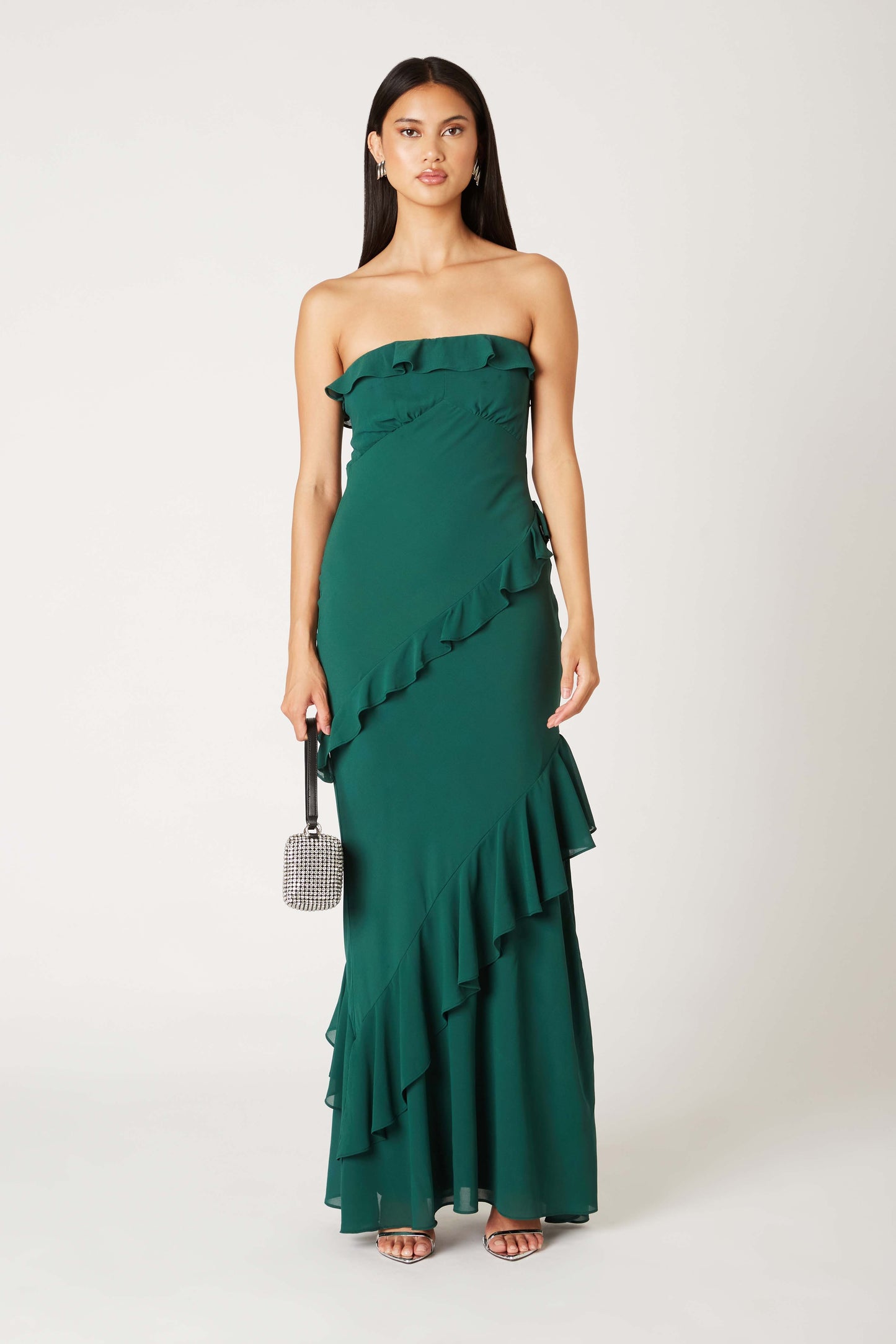 Kale Strapless Ruffle Dress