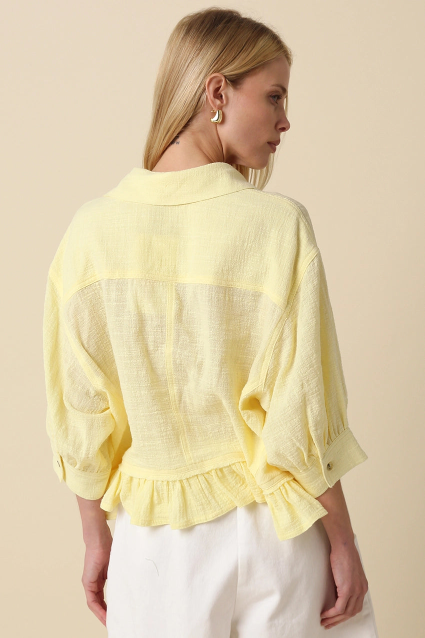 Butter Kali Ruffle Hem Top