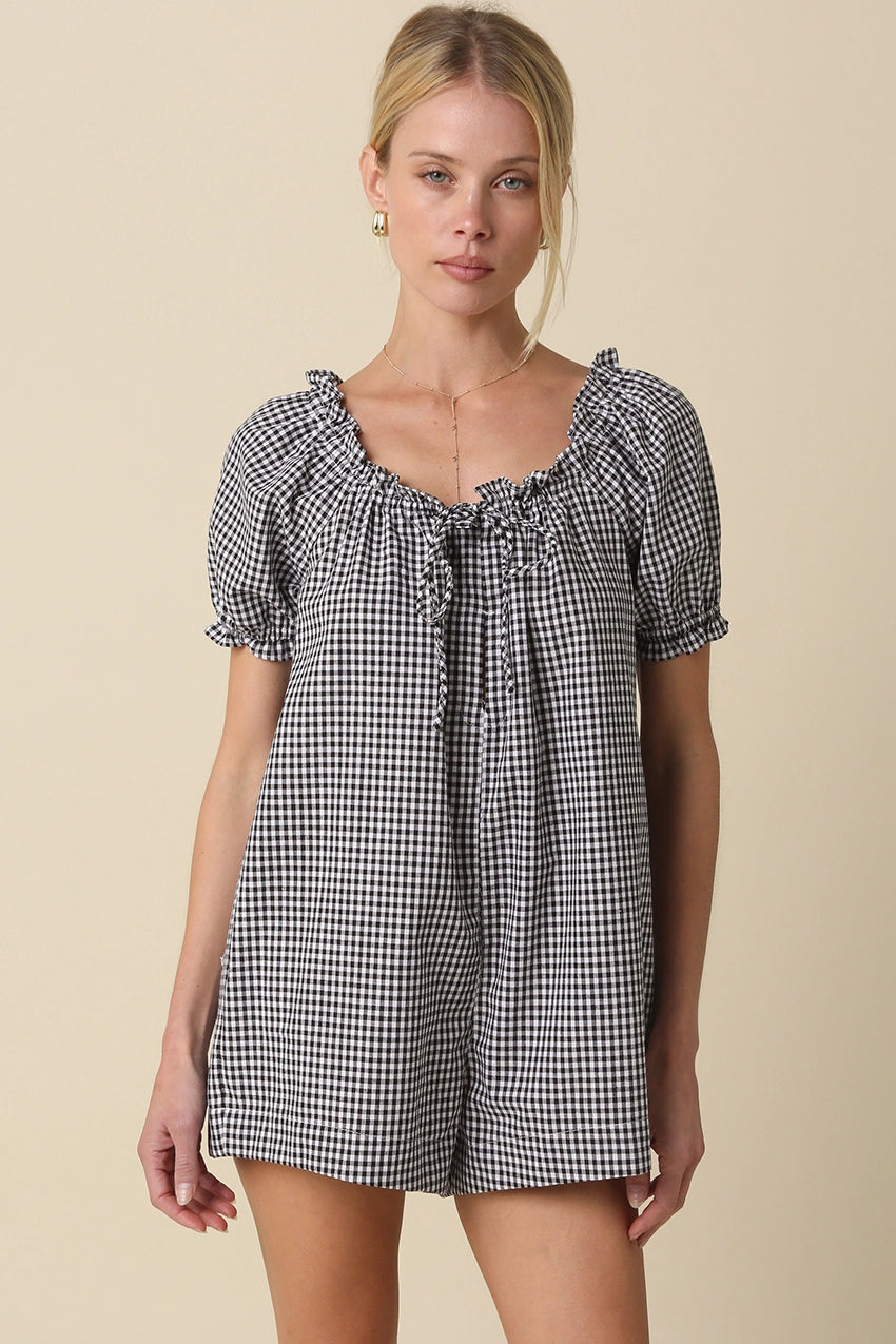 Kiley Gingham Romper