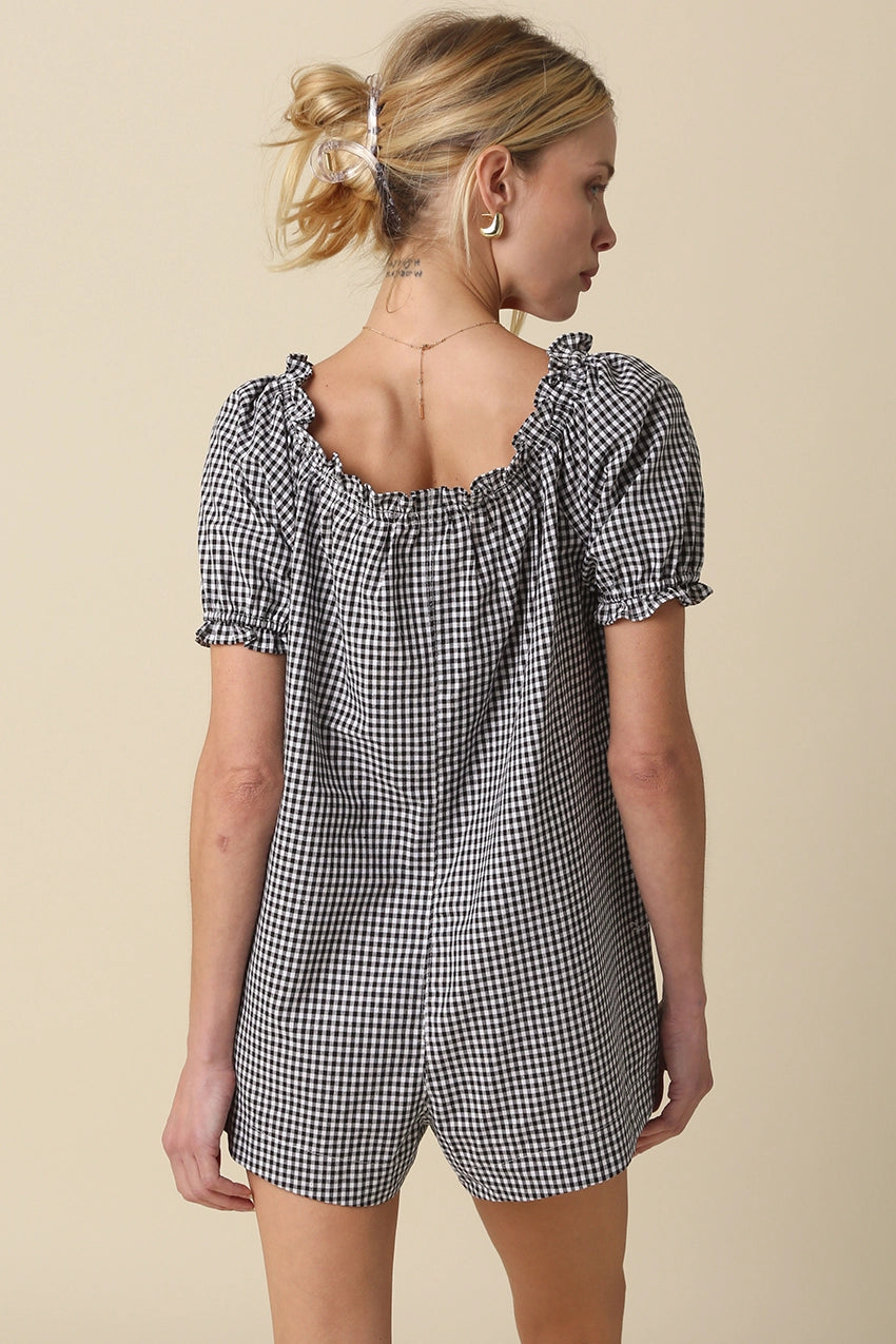 Kiley Gingham Romper