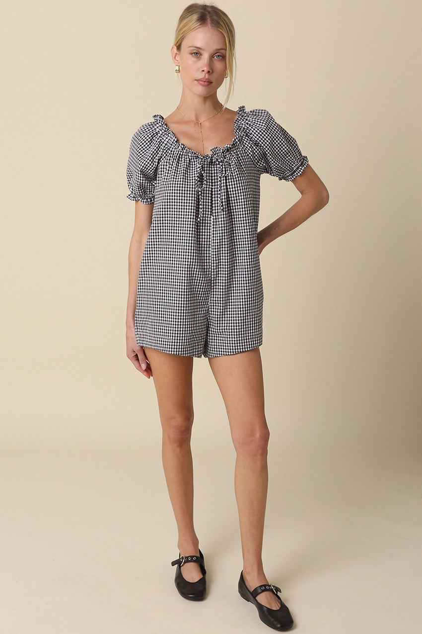 Kiley Gingham Romper