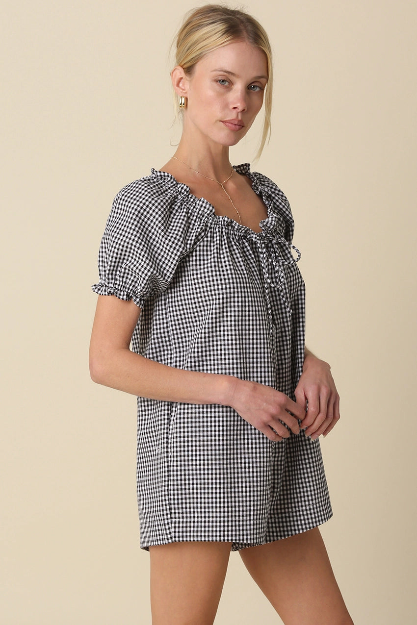 Kiley Gingham Romper