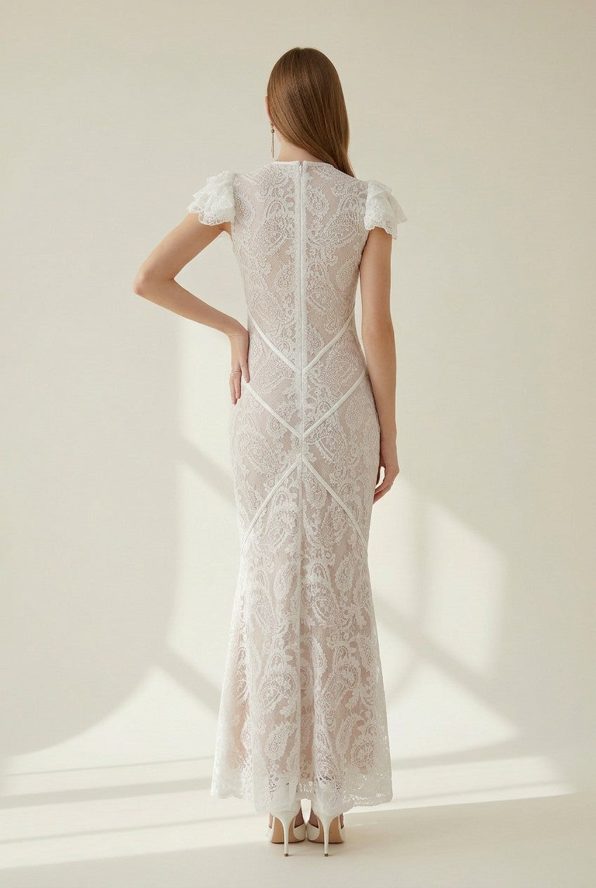 Lace Mermaid Midi Dress