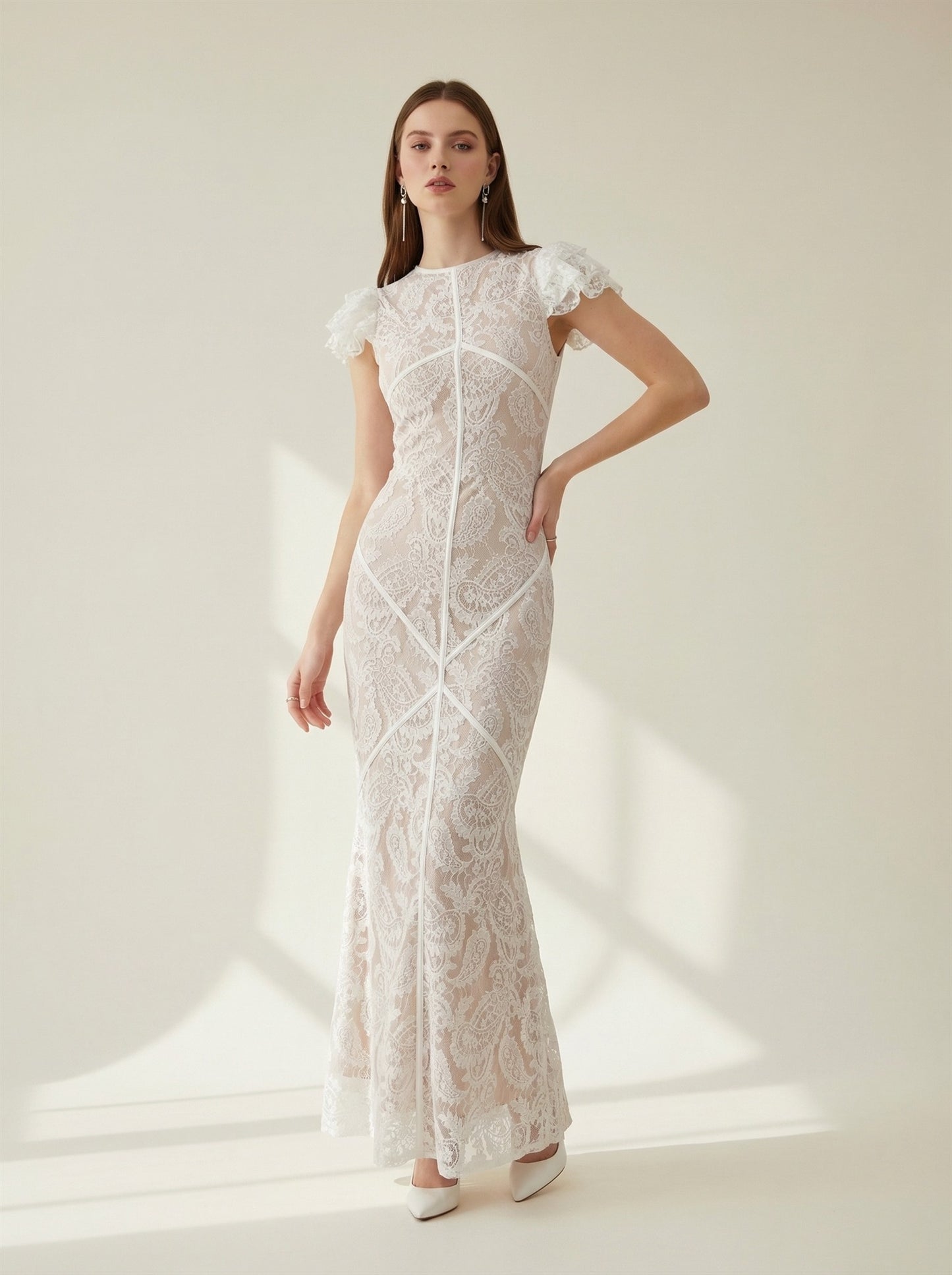 Lace Mermaid Midi Dress
