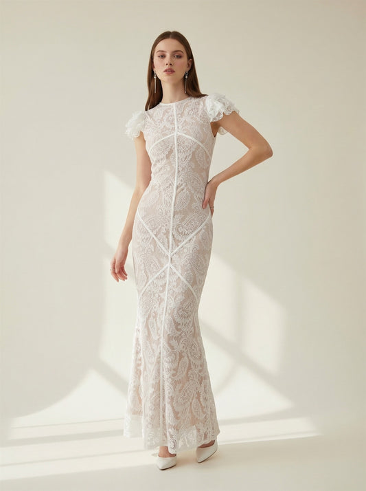 Lace Mermaid Midi Dress