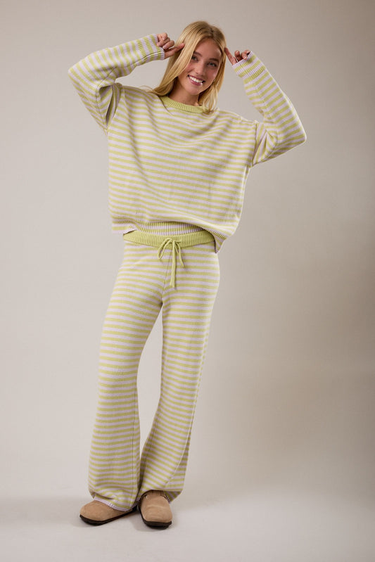 Lavender Stripe Knit Set