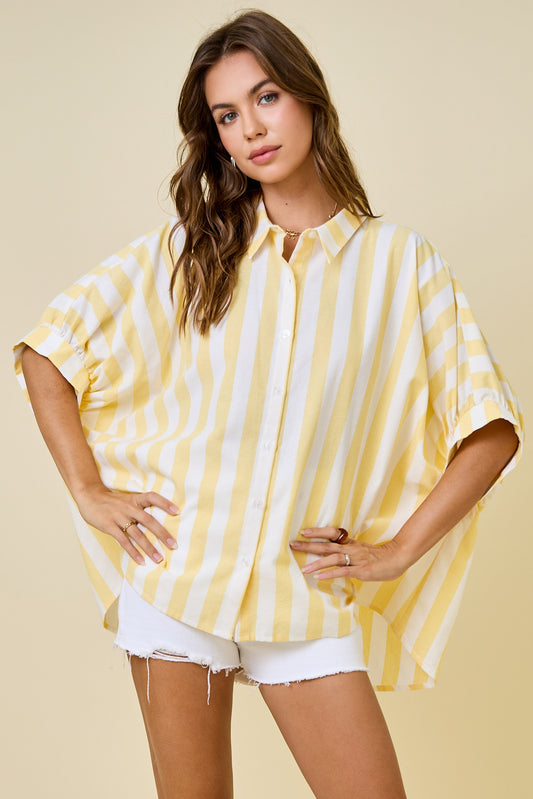 Lemon Squeeze Striped Shirt