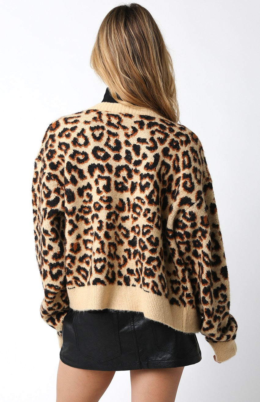 Leopard Button Cardigan