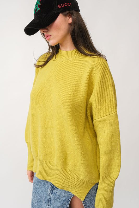 Lime Feeling Good Oversized Sweater