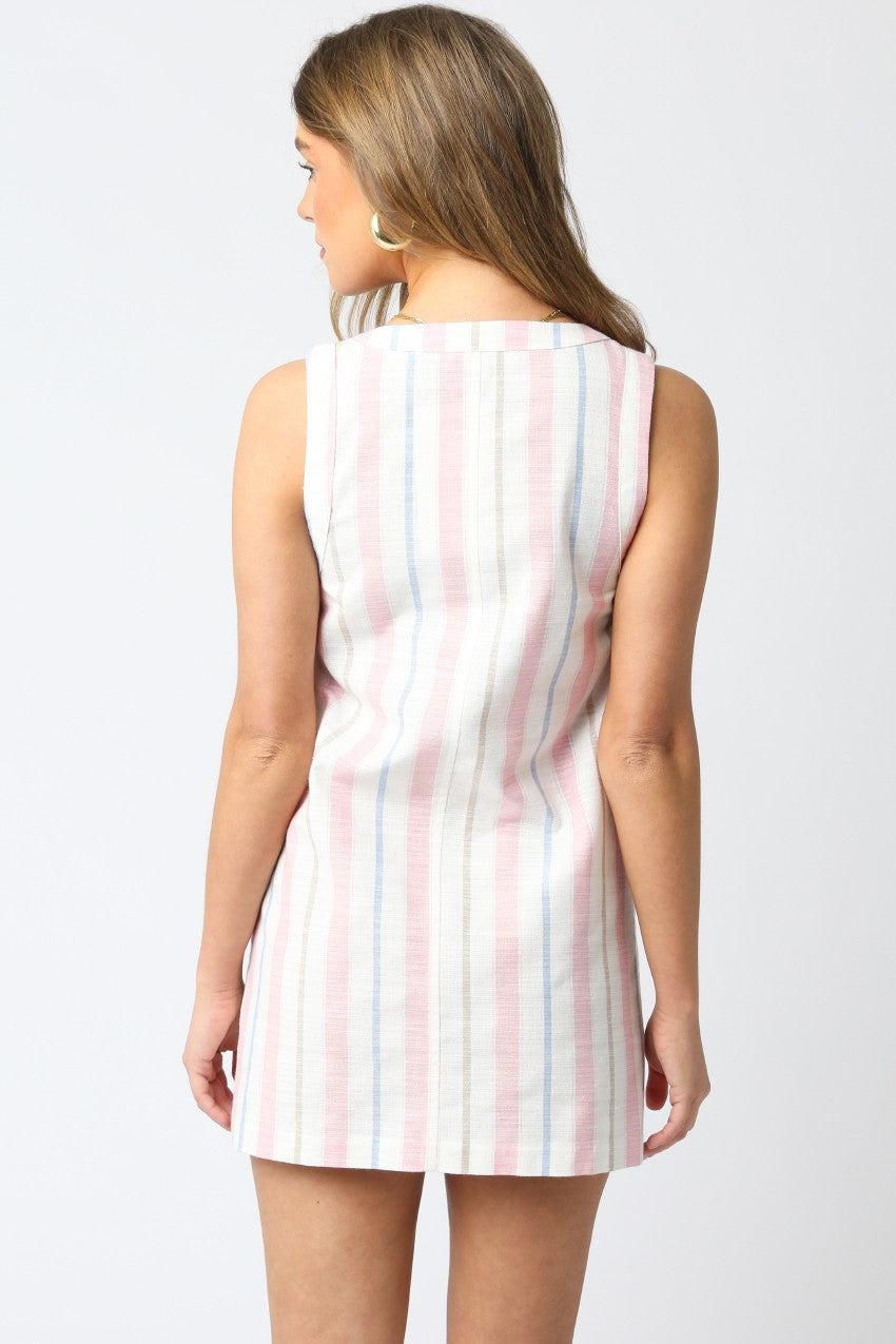 Stripe Button Dress