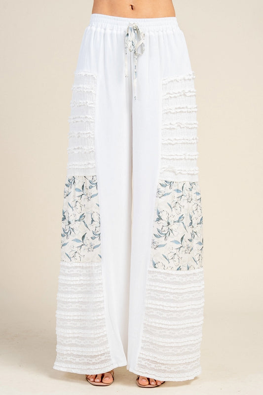 Mixed Media Lace Pants