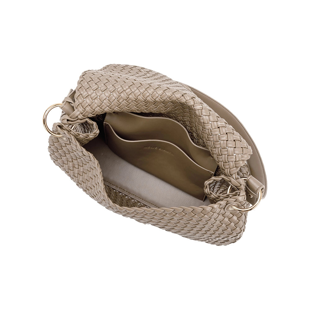 Natalie Taupe Recycled Vegan Shoulder Bag