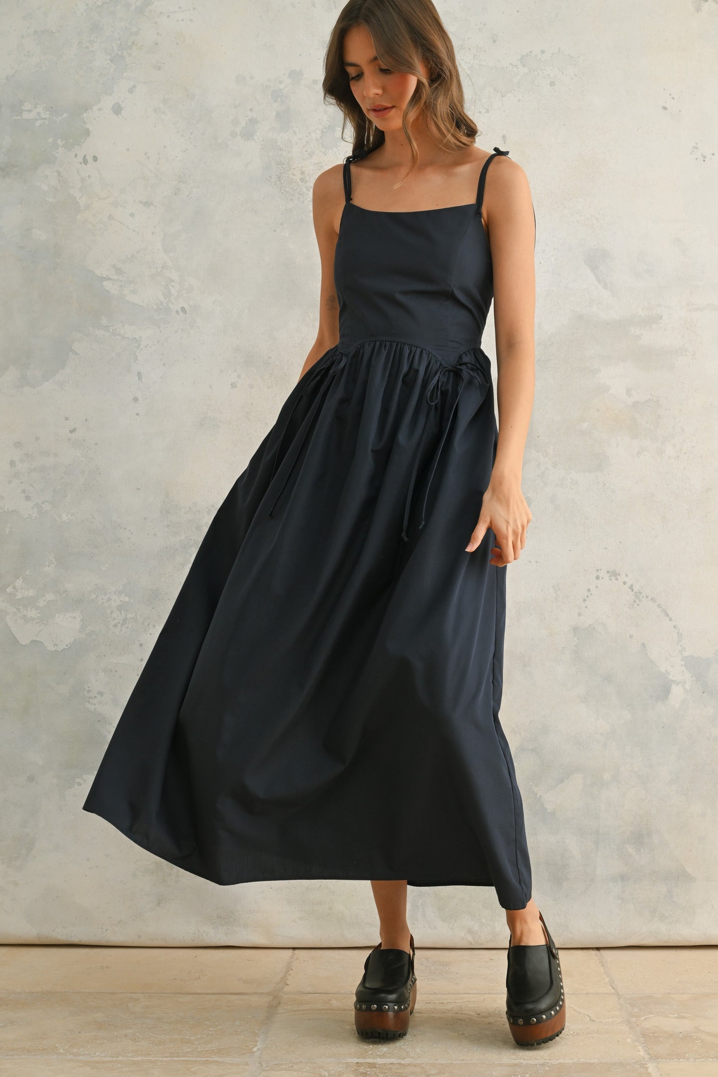Navy Bow Maxi