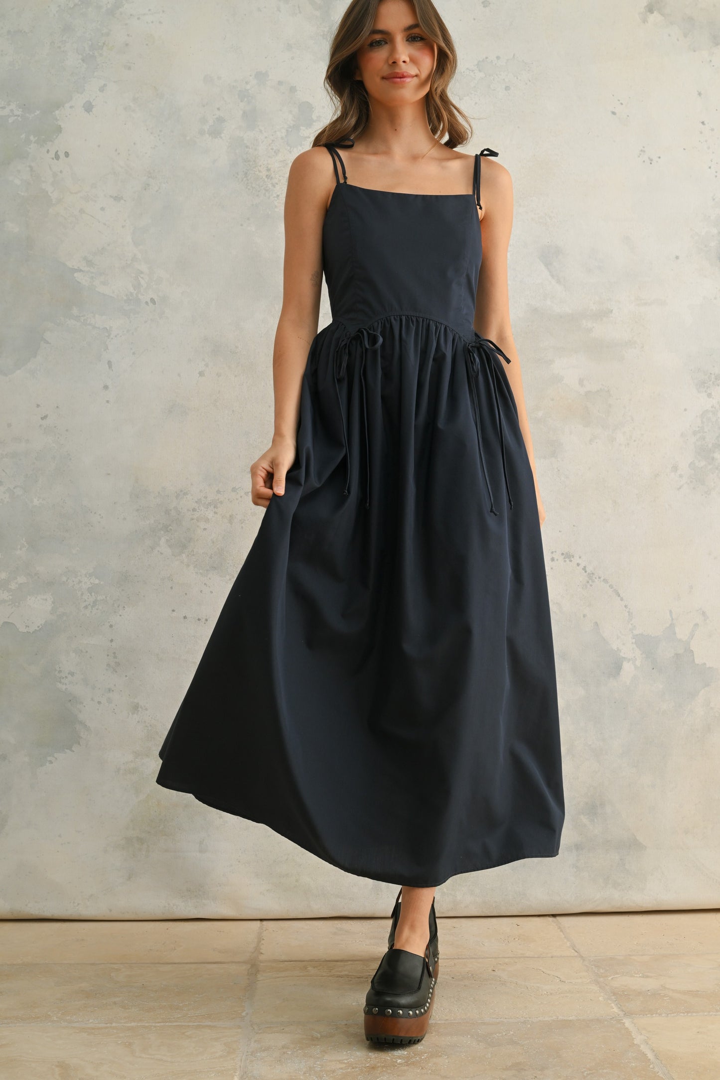 Navy Bow Maxi
