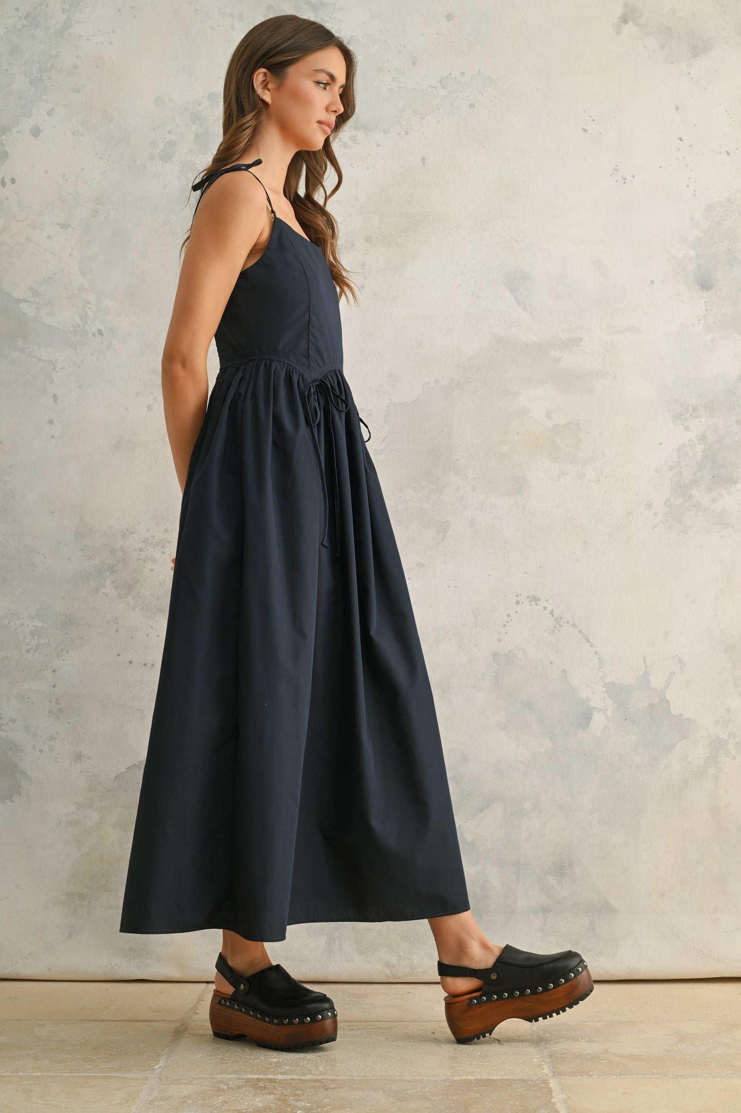 Navy Bow Maxi