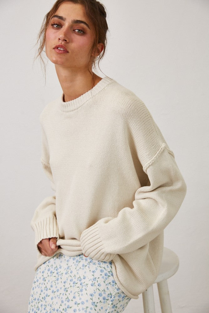 Oatmeal Relaxed Fit Sweater