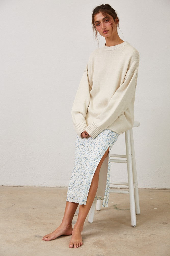 Oatmeal Relaxed Fit Sweater