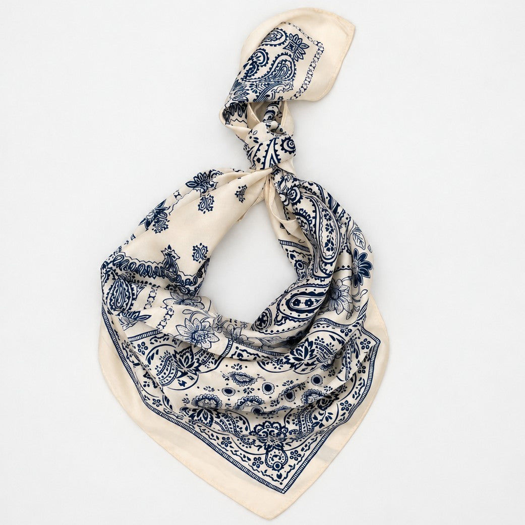 Ivory Paisley Scarf