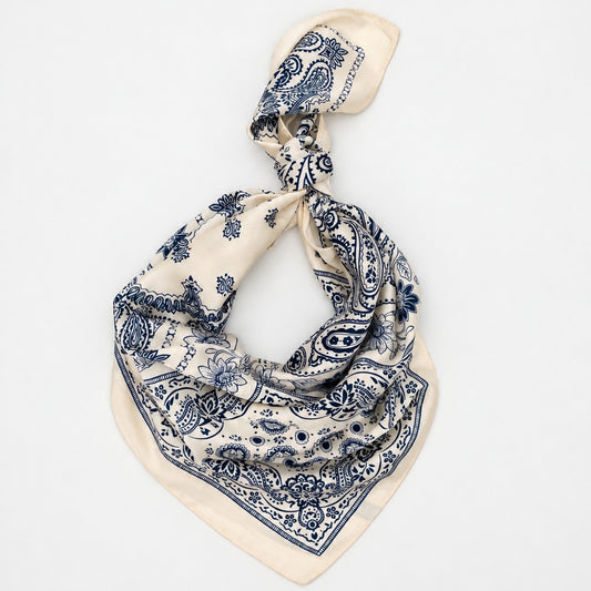 Ivory Paisley Scarf