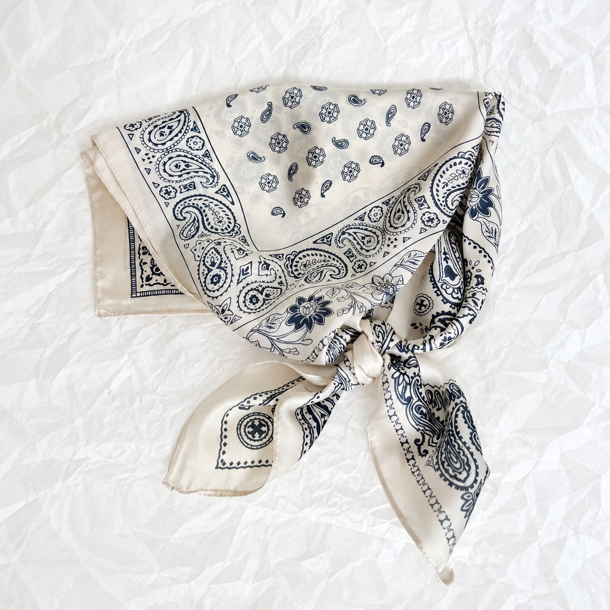 Ivory Paisley Scarf