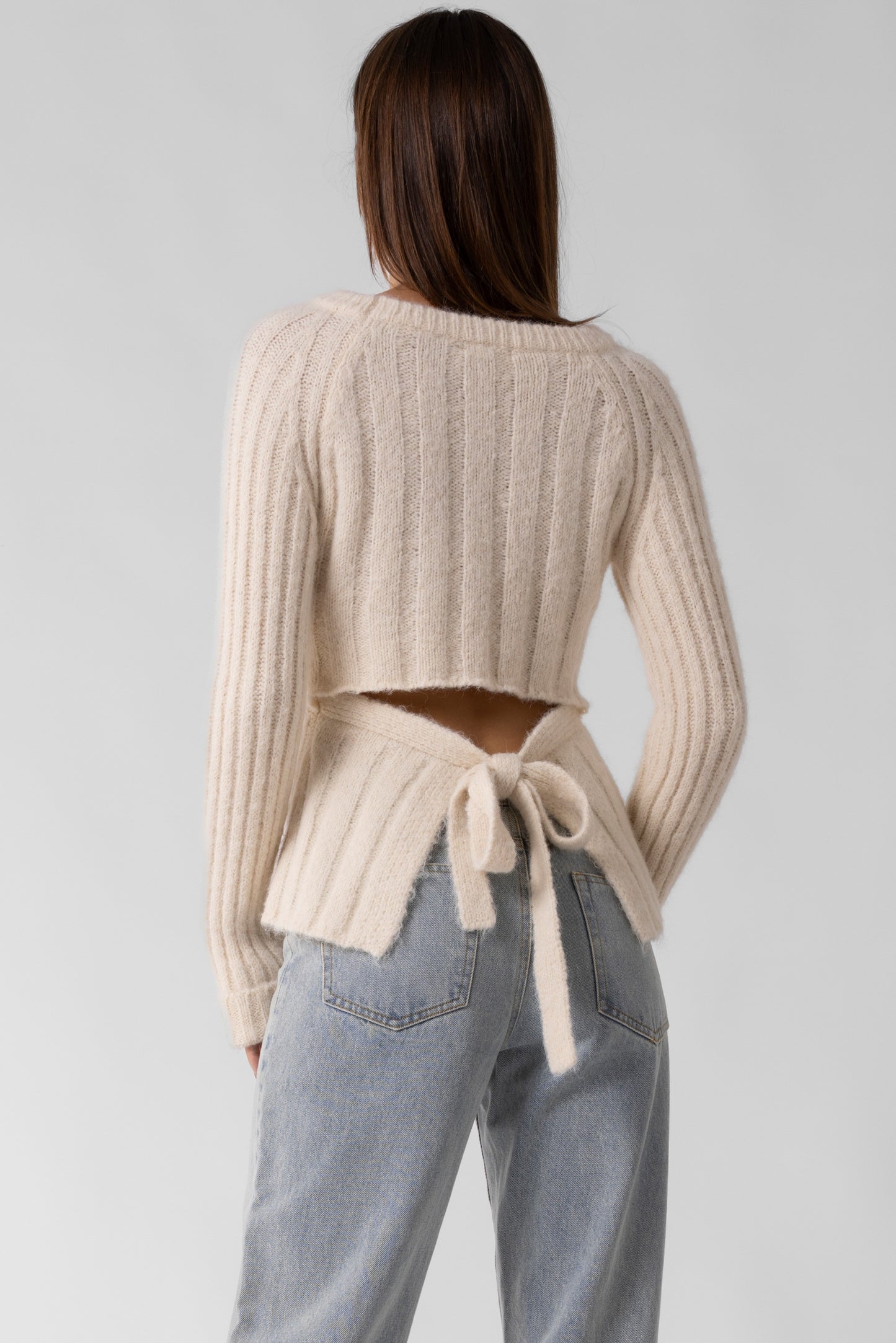 Open Tie Back Sweater