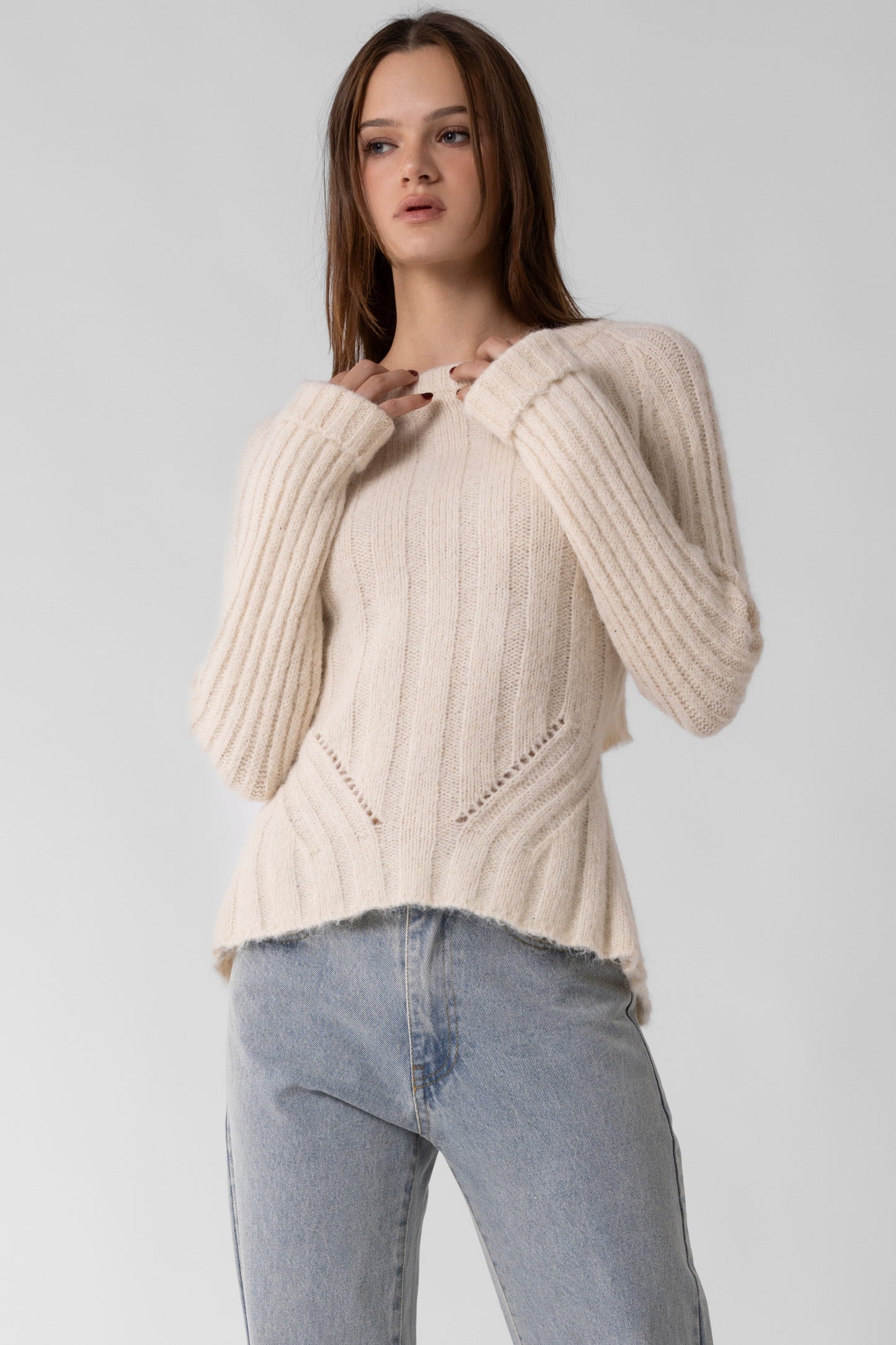 Open Tie Back Sweater