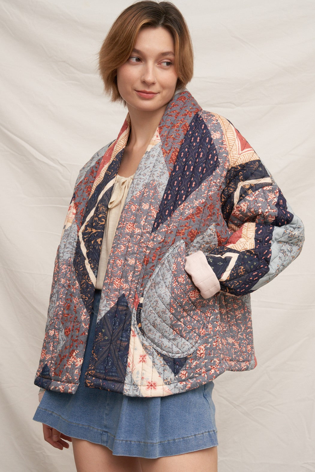 Patchwork Printed Jacket