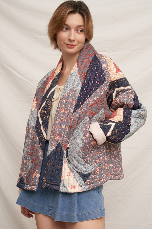Patchwork Printed Jacket