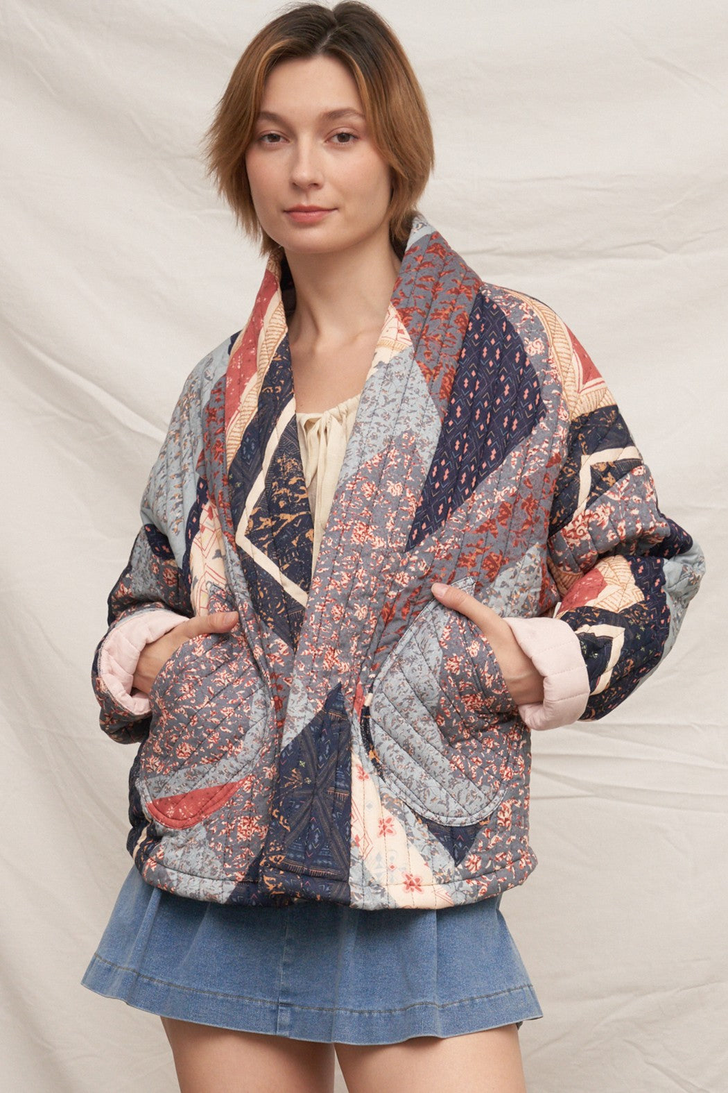 Patchwork Printed Jacket