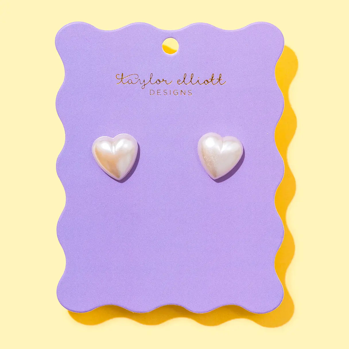 Pearl Heart Studs