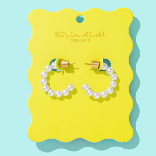 Pearl Hoop Earrings