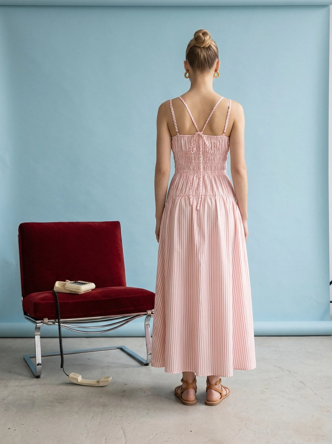Pink Stripe Maxi Dress