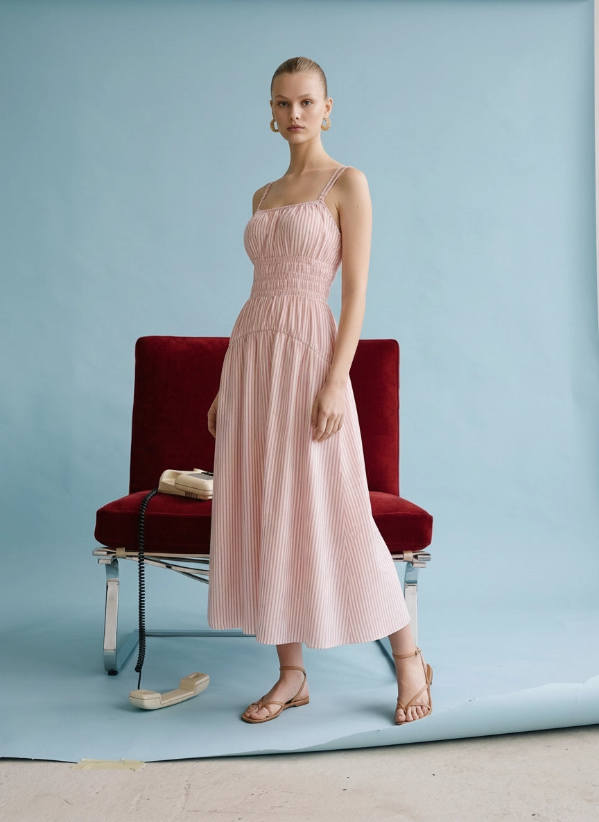Pink Stripe Maxi Dress