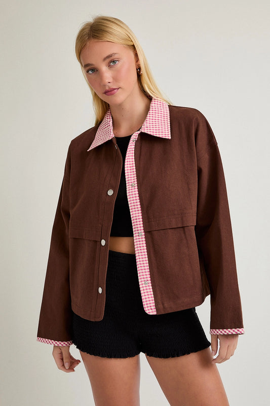 Pink Contrast Jacket