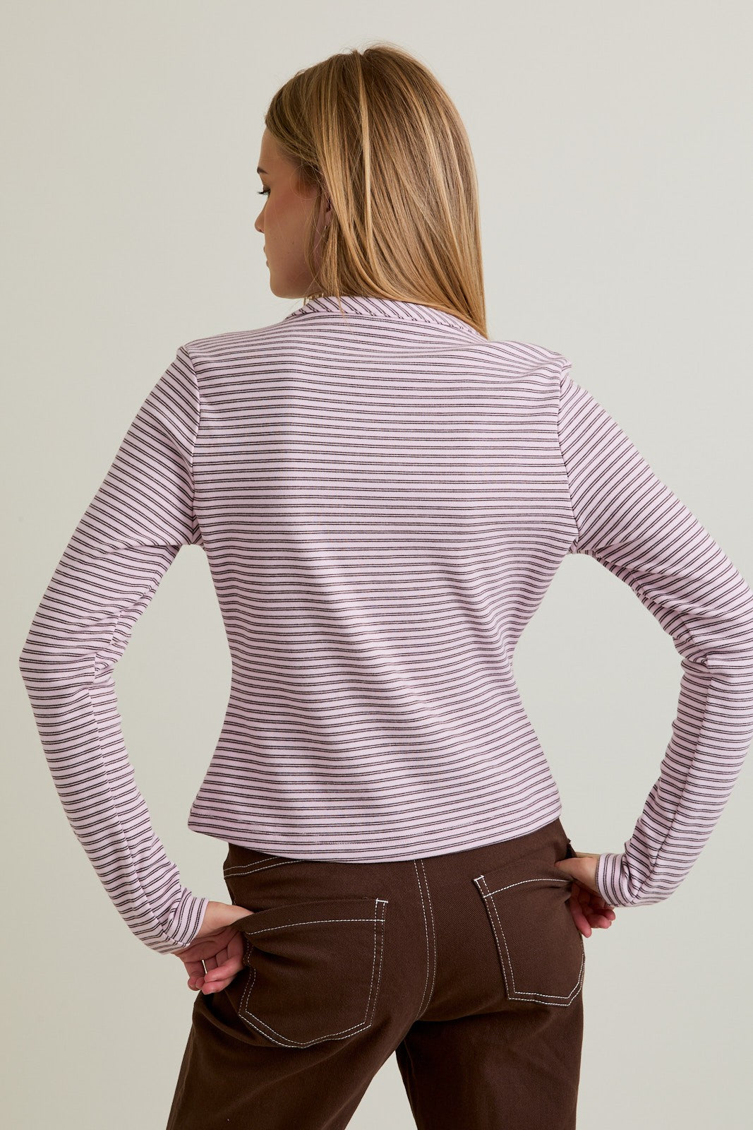 Pink Stripe Button Down