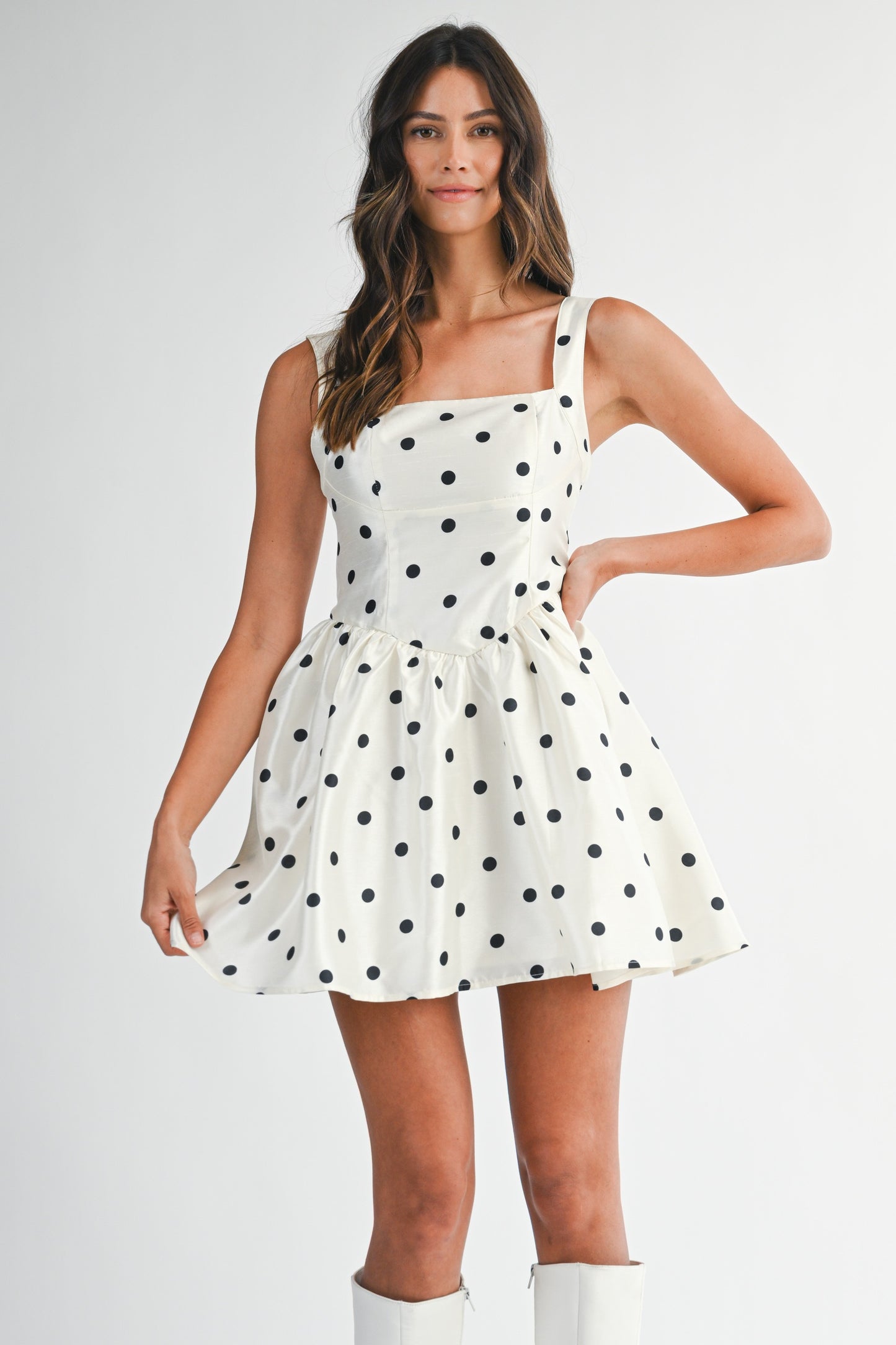Polka Dot Flare Dress