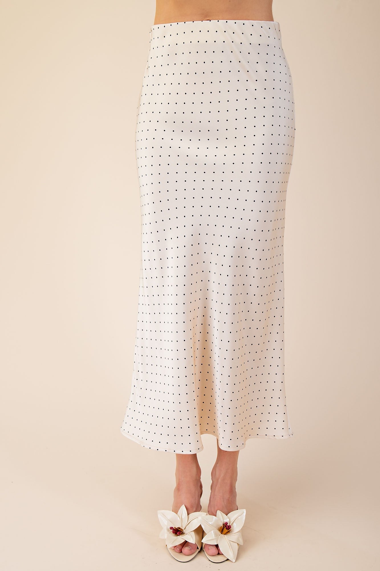 Polka Dot Midi Skirt