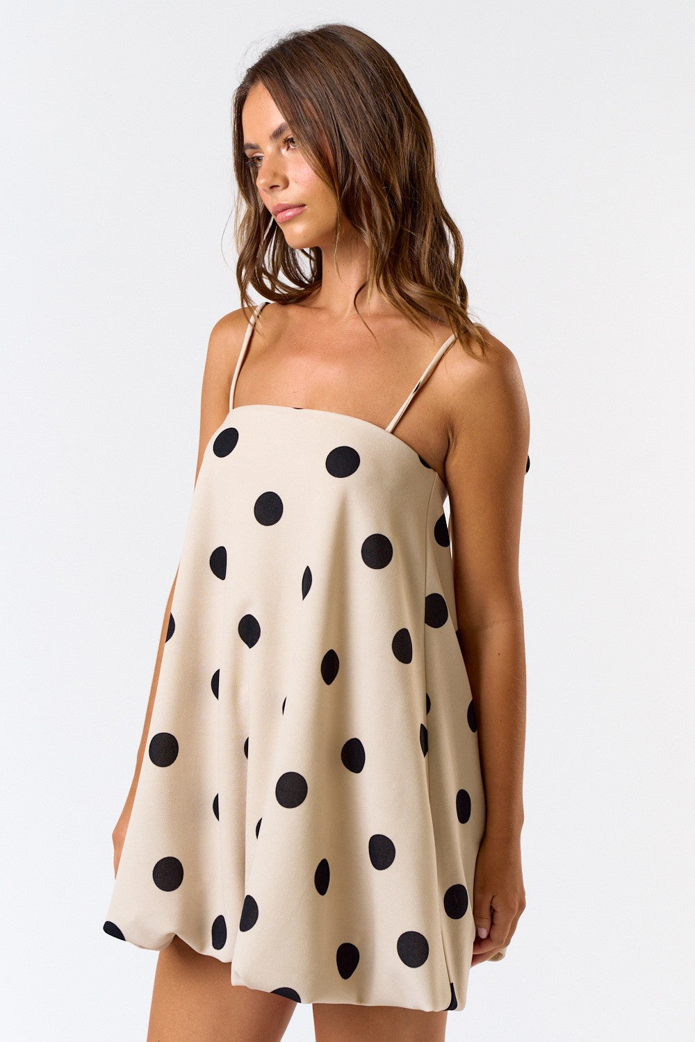 Polka Dot Bubble Hem Dress