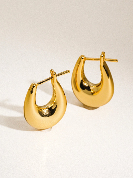 Quinn 18K Classic Droplet Hoop Earring