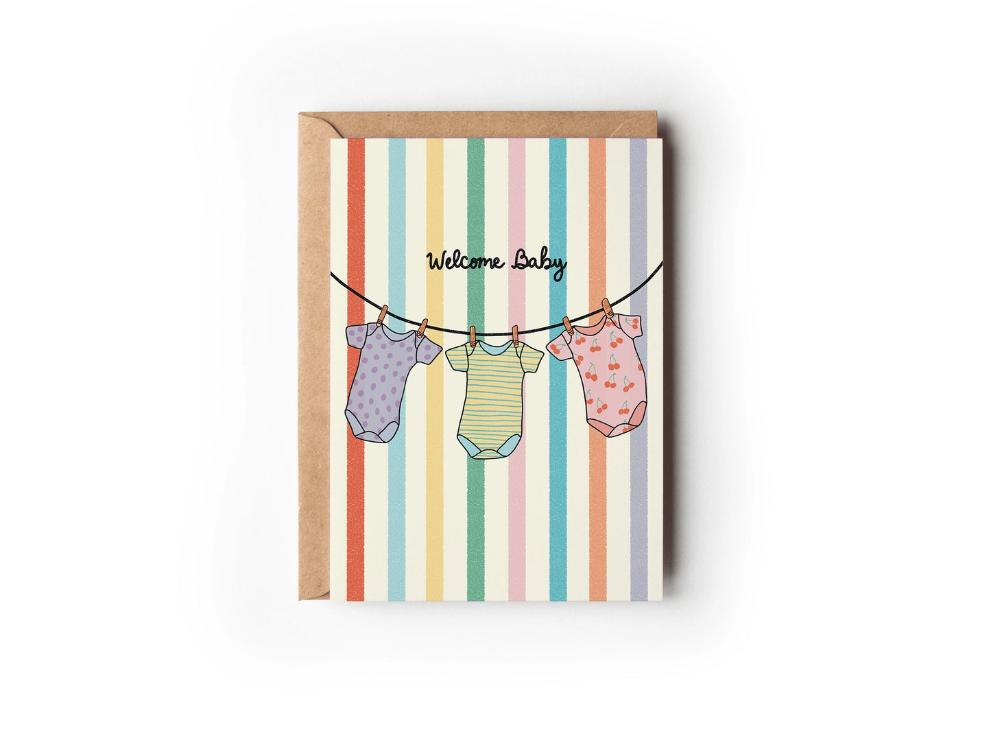 Welcome Baby Onesies Card
