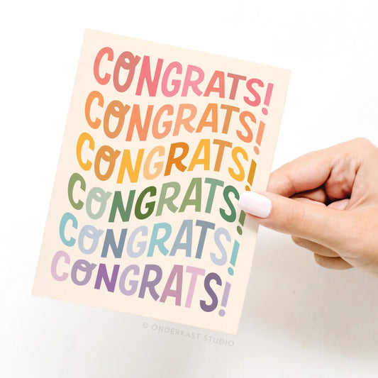 Rainbow Congrats Card