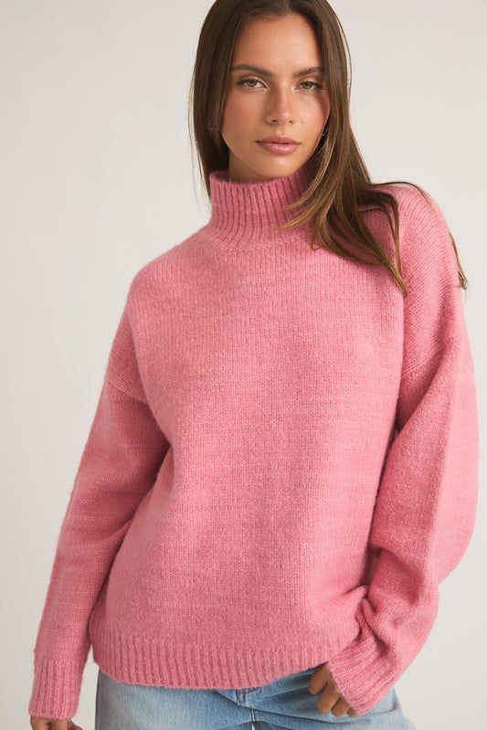 Rose High Neck Sweater