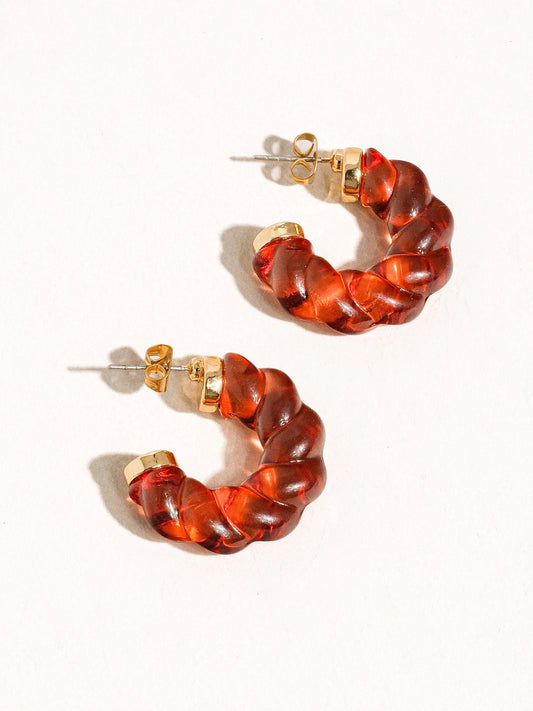 Ruby Braided Summer Hoops