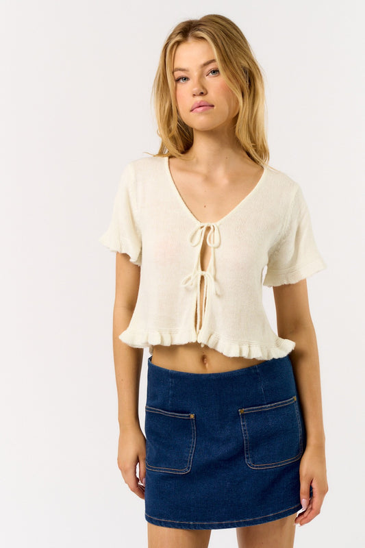 Off White Tie Top