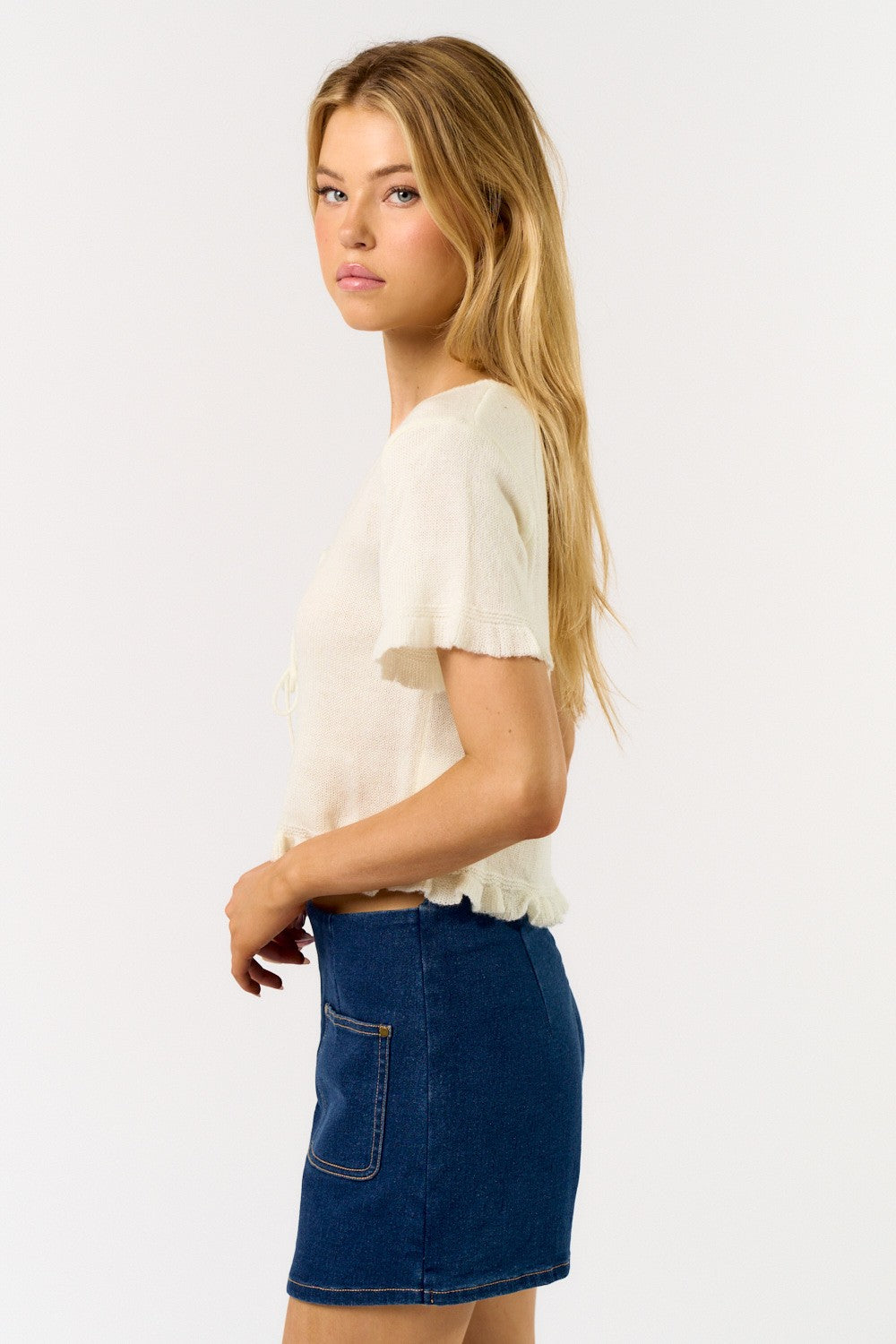 Off White Tie Top