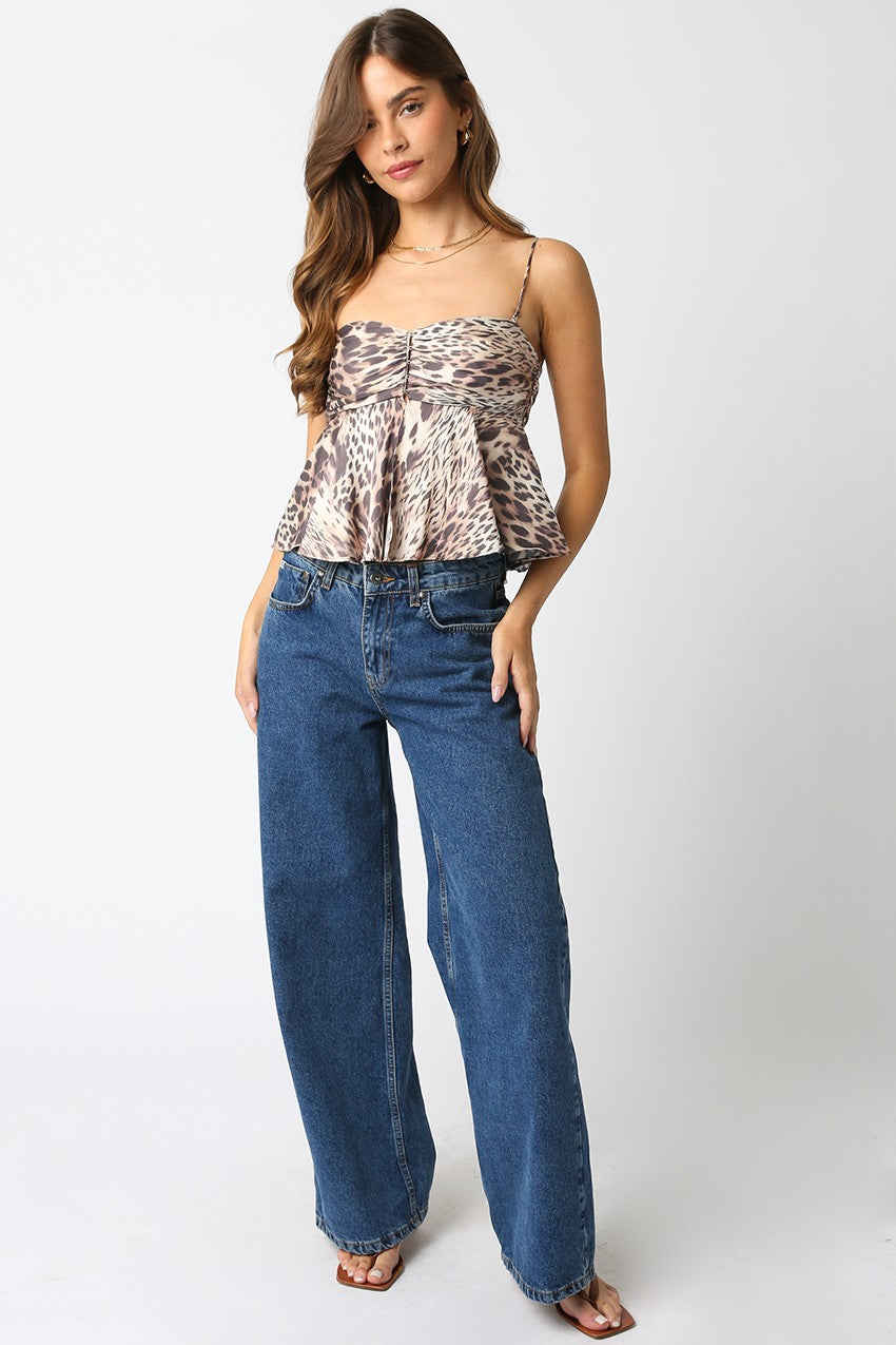 Sabrina Leopard Top