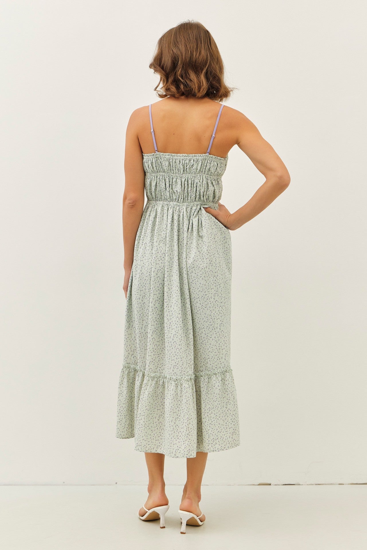 Sage Ditsy Floral Maxi