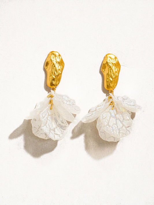 Sicilia 18K Gold Boho Floral Dangle Earring