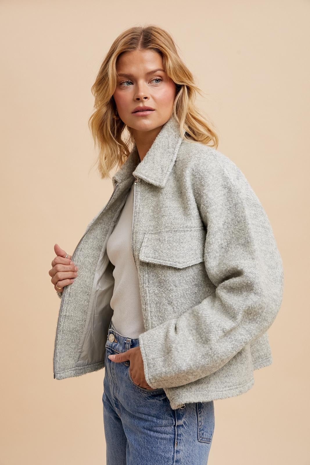 Silver Wool Jacket